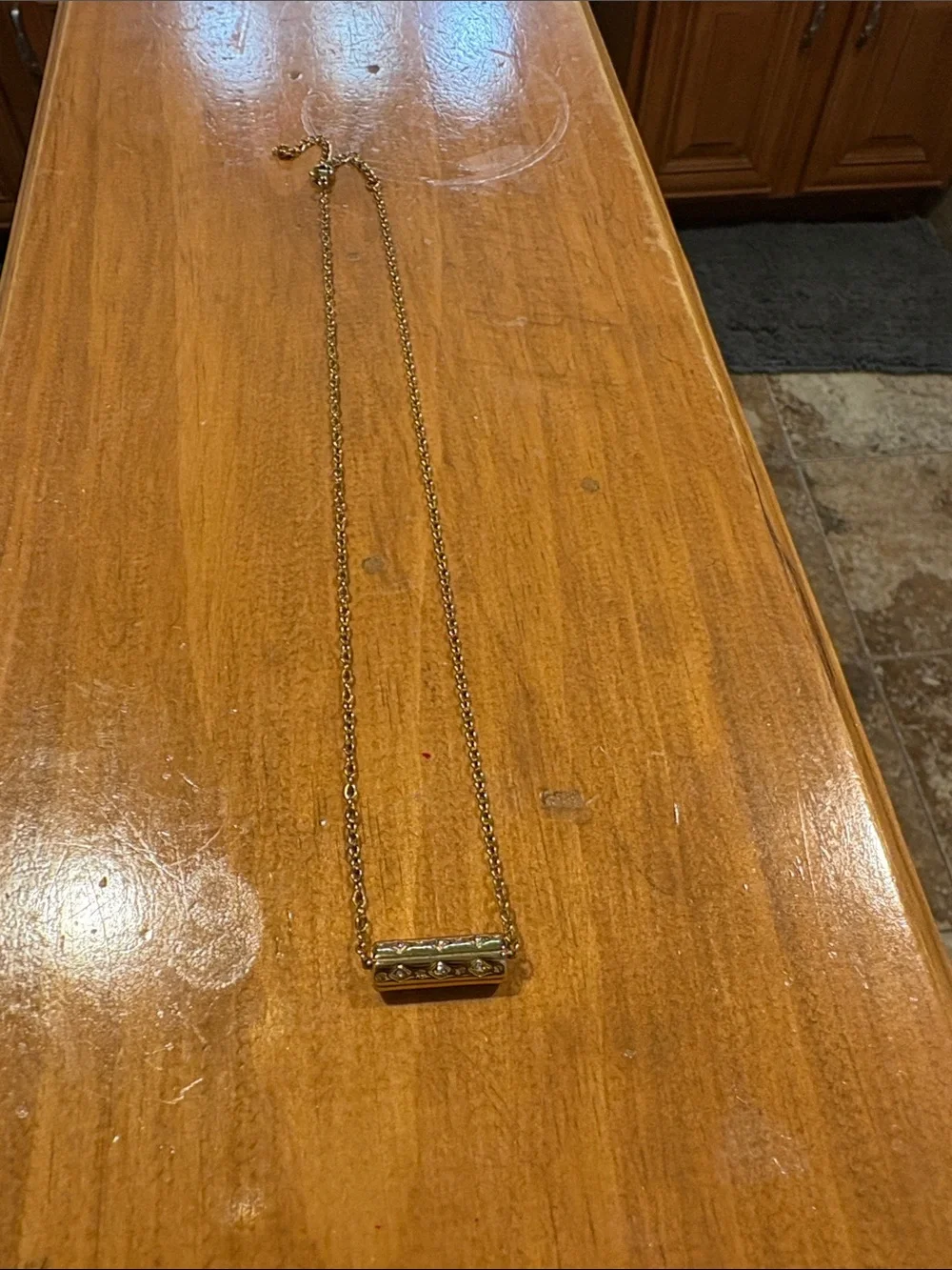 Delicate Gold Bar Necklace with Crystal Accents - Women's Jewelry